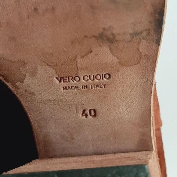 NOW Made in Italy Suede Slip-On Ankle Boot Block Heel Maroon Wine Red Sz Euro 40 - Picture 14 of 16